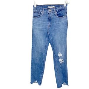 Levi's Medium Wash 724 High Rise Straight Crop Jeans Size 25